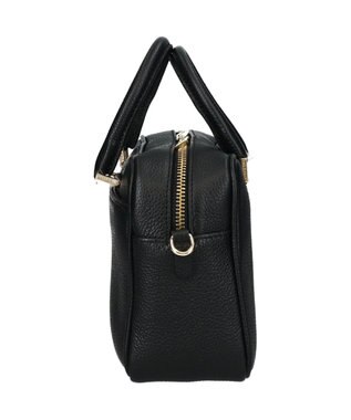 INTER-CHAUSSURES 【CHRISTIAN VILLA】ボックスシルエットレザーハンドバッグ ブラック