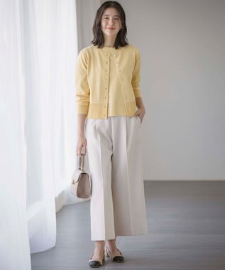 組曲 【UVケア・接触冷感】MINA 6分袖ニットプルオーバー 【WEB限定】クリームイエロー系9