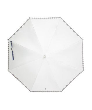 MOONBAT POLO RALPH LAUREN（ポロ ラルフローレン）晴雨兼用日傘 無地 刺繍 長傘 遮光率100％ 遮熱 UV オフホワイト