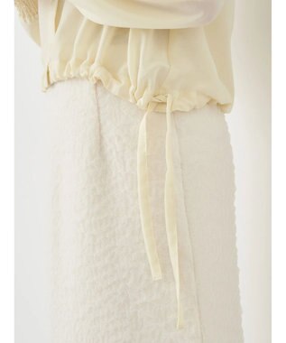 earth music&ecology ラッフルシアードロストブラウス Yellow