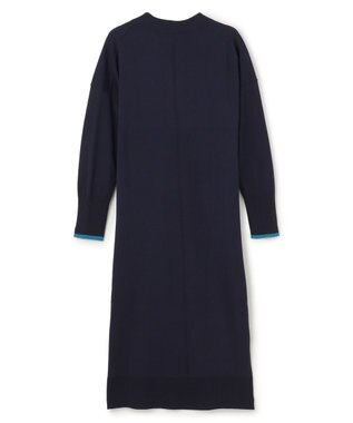 UNFILO L 【Lサイズ・WEB限定】マイビューティニット  Vネックワンピース ネイビー