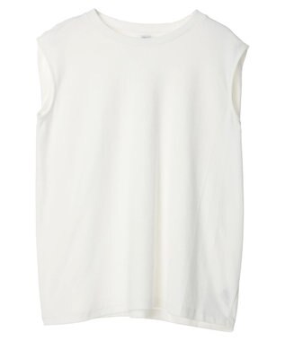 AMERICAN HOLIC 接触冷感ショルダータックノースリーブプルオーバー Off White