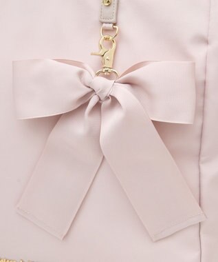 Maison de FLEUR EC限定リボンチャーム付き3ルームトートバッグ Grayish Pink