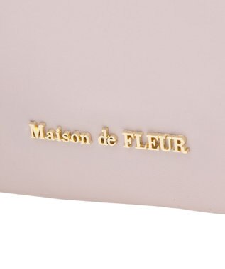 Maison de FLEUR EC限定リボンチャーム付き3ルームトートバッグ Grayish Pink