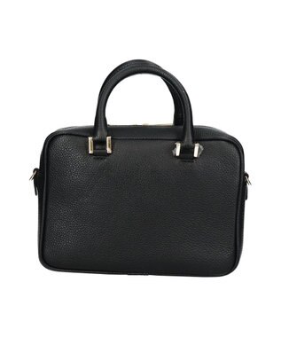 INTER-CHAUSSURES 【CHRISTIAN VILLA】ボックスシルエットレザーハンドバッグ ブラック