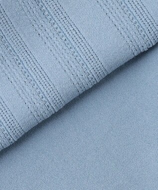 J.PRESS LADIES Rayon Elite Stretch クルーネック カーディガン サックスブルー系