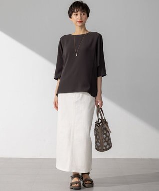 23区 【Oggi6月号掲載】Ratti ドローイング ペイズリー プリント コンビ バッグ ブラウン系