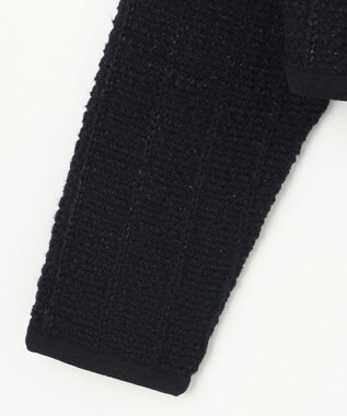 GRACE CONTINENTAL ツイードショートニットカーディガン ブラック