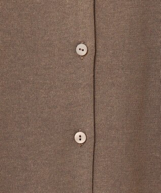 ICB 【洗える】 ウールアセテートハイゲージ カーディガン モカ系