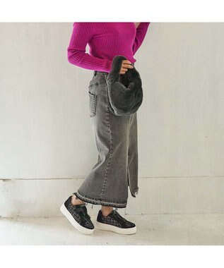 MODE ET JACOMO <MODE ET JACOMO>厚底ベルクロスニーカー ブラックキジ