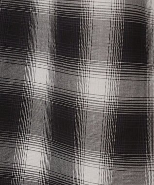 UNFILO シアー オンブレーチェック ワイドパンツ チェック