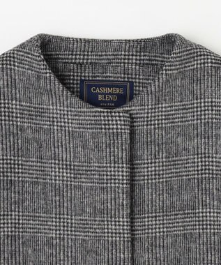 ANY L 【防風裏地】カシミヤブレンドコート グレンチェック