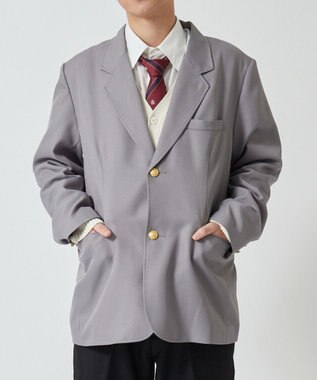 WEGO 【SCHOOLITEM】メンズスクールブレザー グレー