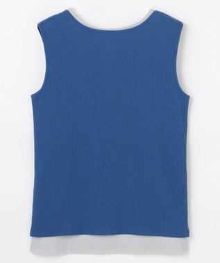 ANY L 【2SET】ツインセットヘンリーネックタンクトップ ブルー×グレー