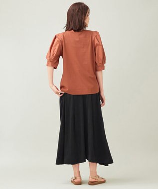 ANY 【接触冷感】秋メキ袖ボリューム カットソー テラコッタ