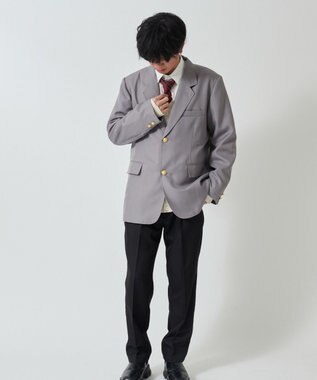 WEGO 【SCHOOLITEM】メンズスクールブレザー グレー