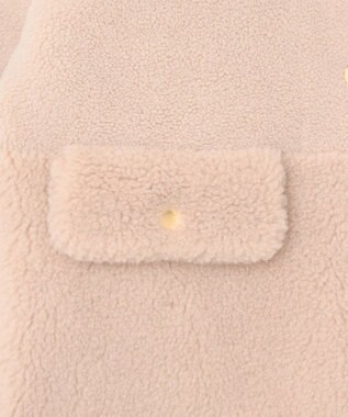 GRACE CONTINENTAL ノーカラーボアムートンコート ベージュ