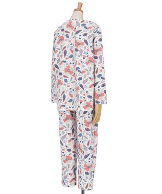 Wing パジャマ キルトニット素材(本体) あったか 冬 長袖 長ズボン レディース EP6024 ウイング／ワコール ホワイト