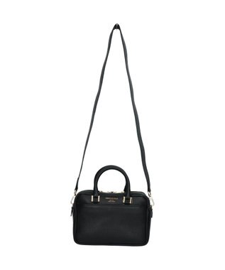 INTER-CHAUSSURES 【CHRISTIAN VILLA】ボックスシルエットレザーハンドバッグ ブラック