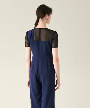 GRACE CONTINENTAL ドレープリボンサロペット ネイビー