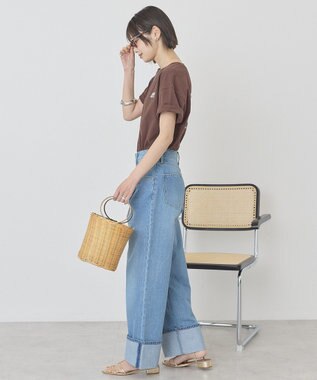 AMERICAN HOLIC サガラ刺繍Ｔシャツ Brown