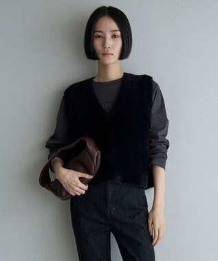 UNFILO ロゴ刺繍 Tシャツ チャコール