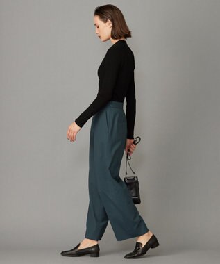 ICB 【洗える】エクストラファインメリノ Vネックプルオーバー ブラック系