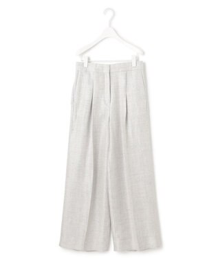 ICB 【日本製】トリアセリネンシャイニーツイル ワイドパンツ ライトグレー系