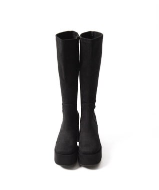WEGO ストーム付きワイドヒールロングブーツ ブラックその他