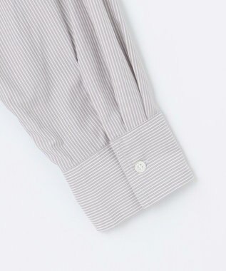 ANY 【手洗い可能/抗菌防臭/速乾/UVカット】ショート丈シャツ グレーピンストライプ