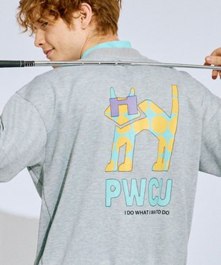 PW CIRCULUS 【MEN】アニマルグラフィックスウェット ゴルフ グレー系