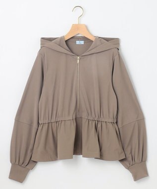 組曲 【WEB限定】ラッシュガード ペプラムパーカー モカグレー系