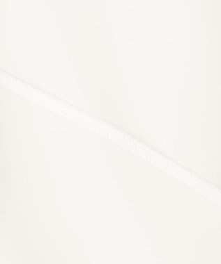 23区 【吸水速乾/UVケア/洗える】ストレッチクリアサテン バイカラー ブラウス ホワイト×ネイビー