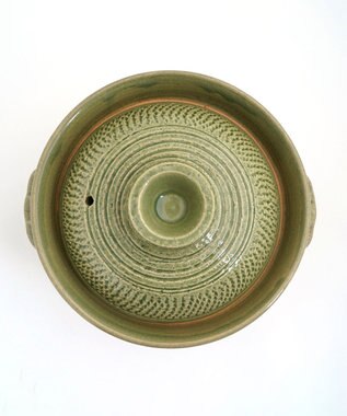 たち吉 【たち吉】伊賀飛びカンナごはん鍋（緑釉）〈１個〉伊賀焼 グリーン