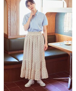 earth music&ecology ちょっとレトロなティアードスカート Dot