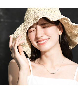 blancotokyo 【金属アレルギー対応】ニュアンスバーネックレス CARICIA シルバー