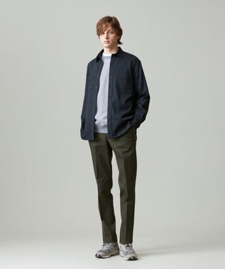 J.PRESS MEN ピースダイ トリコチンストレッチパンツ カーキ系