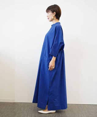 WHITE MAILS 【Kanocoコラボ】ビッグシルエット ワンピース＜洗える・抗菌・消臭・速乾・UVケア＞ ブルー