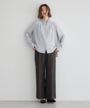 YECCA VECCA 2wayレース襟ブラウス Off White