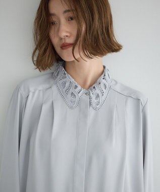 YECCA VECCA 2wayレース襟ブラウス Off White