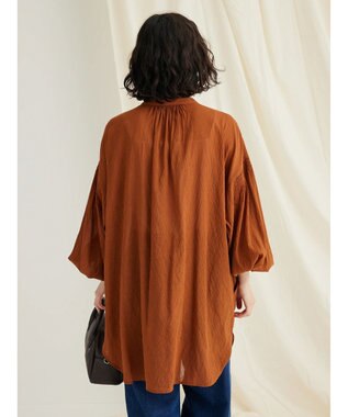 CRAFT STANDARD BOUTIQUE ウ゛ィンテージボイルソデシャーリングチュニック Orange