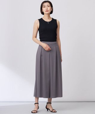 J.PRESS LADIES 【洗える】リブ ノースリーブ カットソー ブラック系