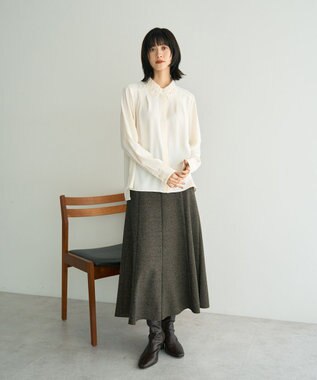 YECCA VECCA 2wayレース襟ブラウス Off White