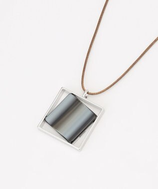 自由区 スクエアコード ネックレス シルバー系