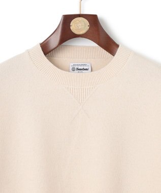 J.PRESS MEN リジットカシミア クルーネックニット アイボリー系