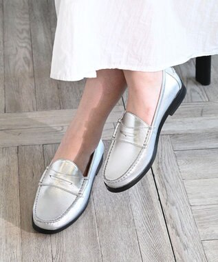 APOM 本革ペニーローファー 25 シルバー