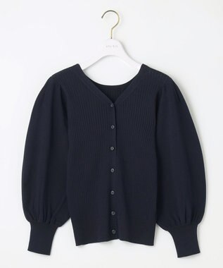 ANY SIS 【洗える】フラワーカラー2WAY ニット デルフィネイビー