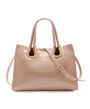 MioFIRANO ホースシューエナメルハンドバッグ 2WAY　FIRANO フィラノ BEIGE