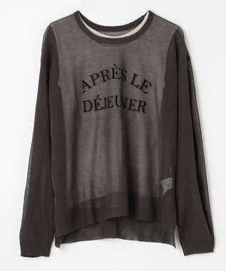 ANY L 【2SET】シアーロゴニット×タンクトップセット スレート