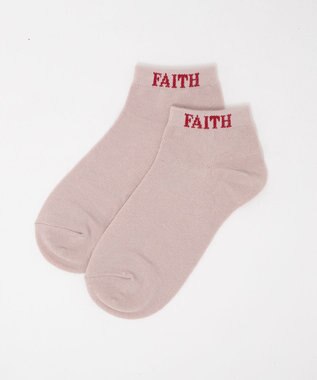 WEGO FAITHロゴショートソックス ピンク